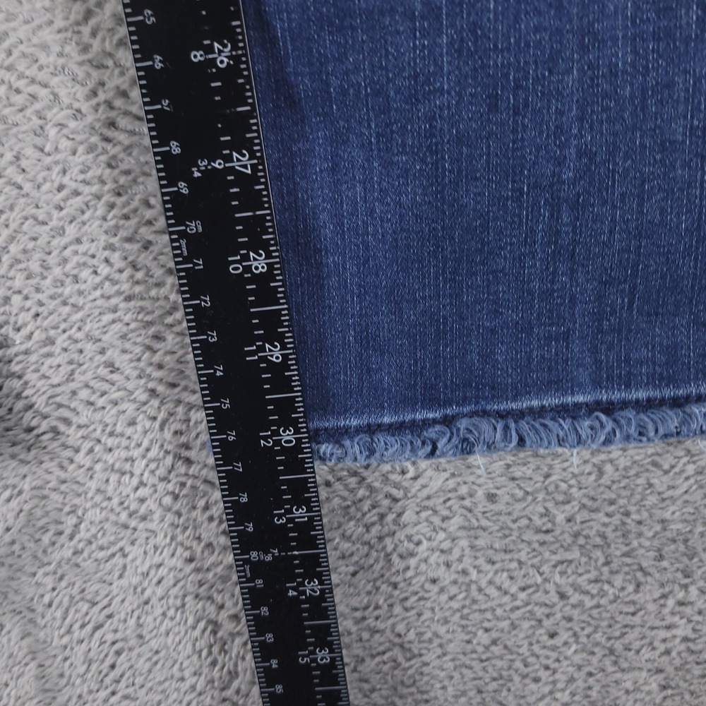Democracy Jeans Womens 10 Blue Bootcut Mid Rise Distressed Ab Solution Stretch - Picture 7 of 9